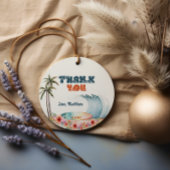 Strand Tropical Surf Dank u Bedankjes Labels