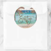 Strand Tropical zestig 60ste verjaardag sticker (Tas)