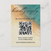 Strand Tropisch Beach Bruiloft RSVP kaart (Voorkant)