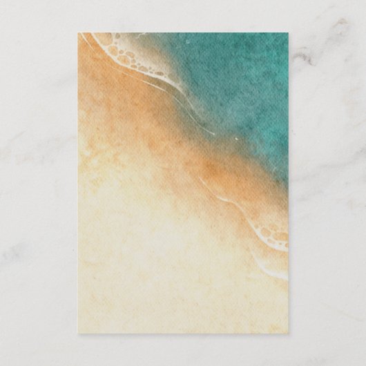 Strand Tropisch Bruiloft RSVP kaart (Achterkant)