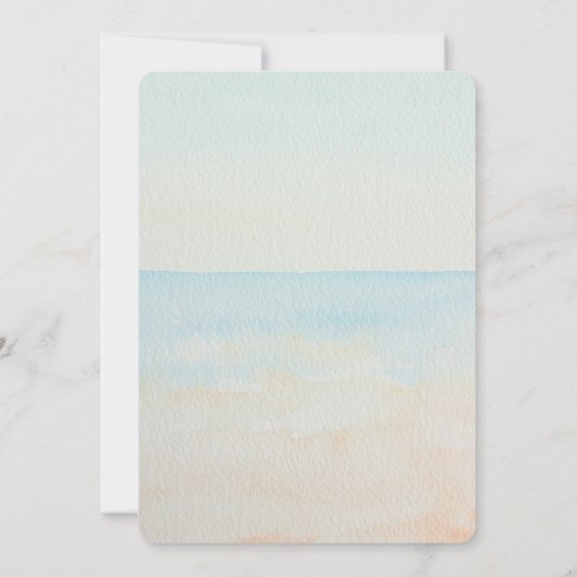 Strand Tropisch met Starfish en Conch verjaardag Kaart (Achterkant)