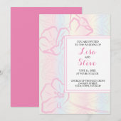 Strand Tropisch thema Bloemen Bruiloft uitnodiging (Voorkant / Achterkant)