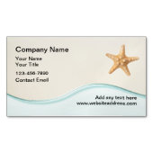 Strand Tropisch Thema Onroerend goed Magnetisch Visitekaartje (Voorkant)