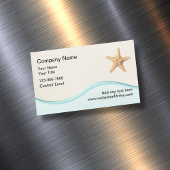 Strand Tropisch Thema Onroerend goed Magnetisch Visitekaartje