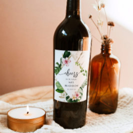 Strand Tropisch vrijgezellenfeest Wijn Etiket