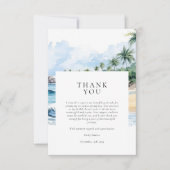 Strand Tropisch Zomer Vrijgezellenfeest Bedankkaart (Voorkant)