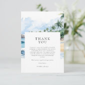 Strand Tropisch Zomer Vrijgezellenfeest Bedankkaart (Staand voorkant)