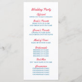 Strand Tropische Ananas Palmen Trouwprogramma's Programmakaart (Achterkant)