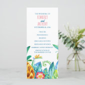 Strand Tropische Ananas Palmen Trouwprogramma's Programmakaart (Staand voorkant)