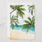 Strand Tropische Bestemming Bruiloft Kaart (Achterkant)