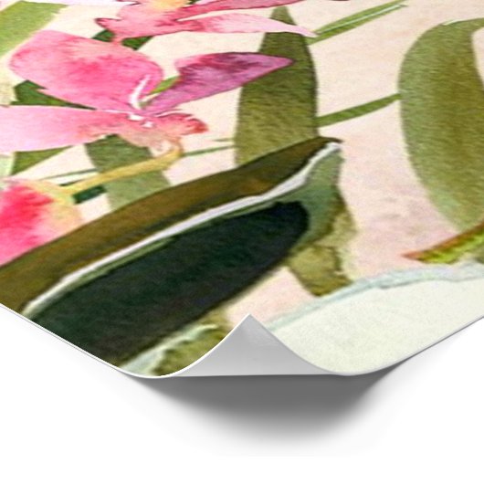 Strand Tropische Bloemen Vijftig Welkomstbord post Poster (Hoek)