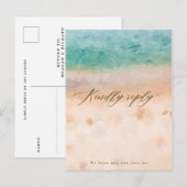 strand tropische bruiloft rsvp briefkaart (Voorkant / Achterkant)