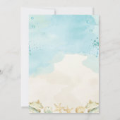 Strand Tropische Nautische Bestemming Bruiloft Kaart (Achterkant)