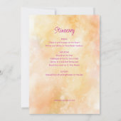 Strand Tropische Neon vrijgezellenweekend Kaart (Achterkant)