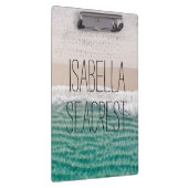 Strand Tropische oceaan golven Scène Jouw naam Klembord (Rechts)