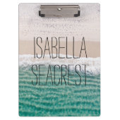 Strand Tropische oceaan golven Scène Jouw naam Klembord (Voorkant)