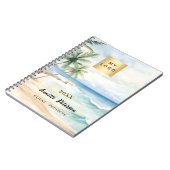 Strand tropische palmbomen golven business logo notitieboek (Linkerzijde)