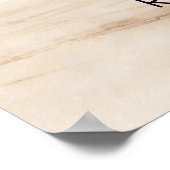 Strand Tropische Palmen Bruiloft Welkomstbord post Poster (Hoek)