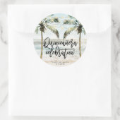 Strand tropische palmen quinceanera sticker (Tas)