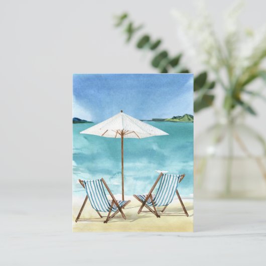 strand Tropische Vacking Water Seascape Briefkaart (Staand voorkant)