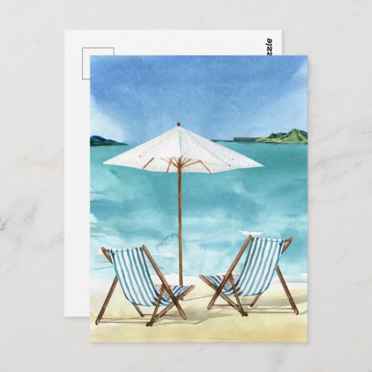 strand Tropische Vacking Water Seascape Briefkaart (Voorkant / Achterkant)