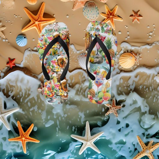 Strand Tropische Vruchten Cocktails Bachelorette P Teenslippers