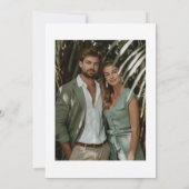 Strand Tropische Waterverf Bruiloft Save The Date (Achterkant)