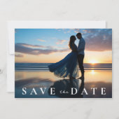 Strand Tropische Waterverf QR Code Save The Date (Voorkant)