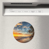 Strand Tropische Zand Bruiloften Moderne Golven Ma Magneet (Insitu (Vaatwasser))