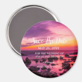 Strand Tropische Zand Bruiloften Moderne Golven Ma Magneet (Voorkant / Achterkant)