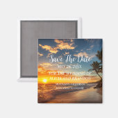 Strand Tropische Zand Bruiloften Moderne Golven Ma Magneet (Voorkant / Achterkant)