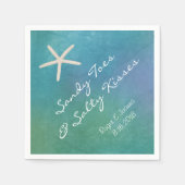 Strand Tropische Zeester servetten (Voorkant)