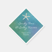 Strand Tropische Zeester servetten (Hoek)