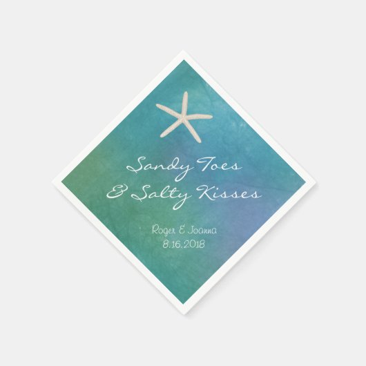 Strand Tropische Zeester servetten (Hoek)