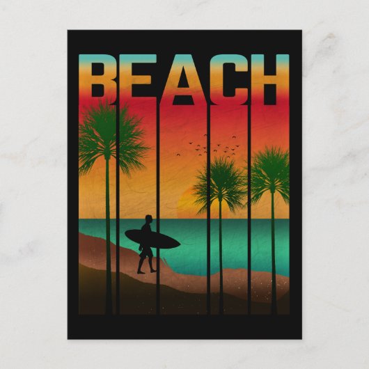 Strand Tropische Zomer Briefkaart (Voorkant)