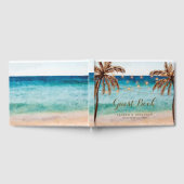 Strand tropische zomer bruiloft gastenboek (Volledig)
