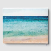 Strand tropische zomer bruiloft gastenboek (Achterkant)