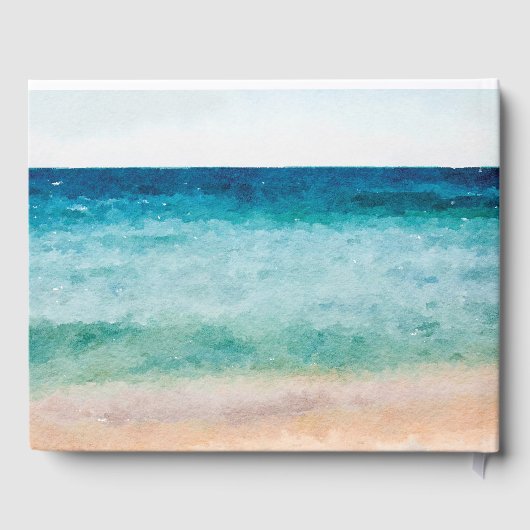 Strand tropische zomer bruiloft gastenboek (Achterkant)