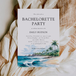 Strand Tropische zomer vrijgezellenfeest Kaart