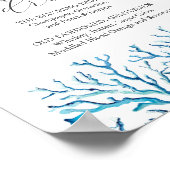 Strand Trouwbar Teken Waterverf Zeester Poster (Hoek)