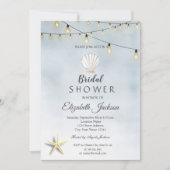 Strand Trouwlichten Seastar Seashell Kaart (Voorkant)