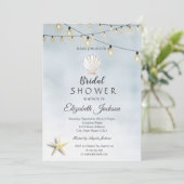 Strand Trouwlichten Seastar Seashell Kaart (Staand voorkant)