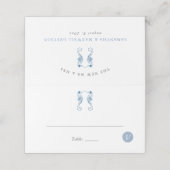 Strand Trouwplaats Kaarten Maaltijd Keuze Zeepaard Plaatskaartje (Buitenkant ongevouwen)