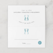 Strand Trouwplaats Kaarten met Maaltijd Keuze Plaatskaartje (Buitenkant ongevouwen)