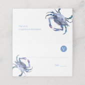 Strand Trouwplaats Kaarten met Maaltijd Keuze Plaatskaartje (Buitenkant ongevouwen)