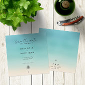 Strand Trouwplein 🏝️ Save The Date Kaart