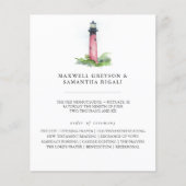 Strand Trouwprogramma's Waterverf Vuurtoren (Voorkant)