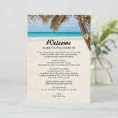 Strand Trouwroute Dubbelzijdig Programma Programmakaart (Staand voorkant)