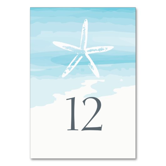 Strand Trouwtafel Kaart (Voorkant)