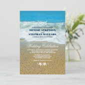 Strand Trouwtouw Knoop Uitnodigingen (Staand voorkant)